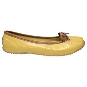 London Fog Webster Rain Shoes Womens Yellow Rubber Waterproof Flats Size 10